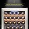 Schmecke 33-Bottle Dual Zone Wine Fridge, Freestanding Wine Refrigerator, Small Wine Cooler
